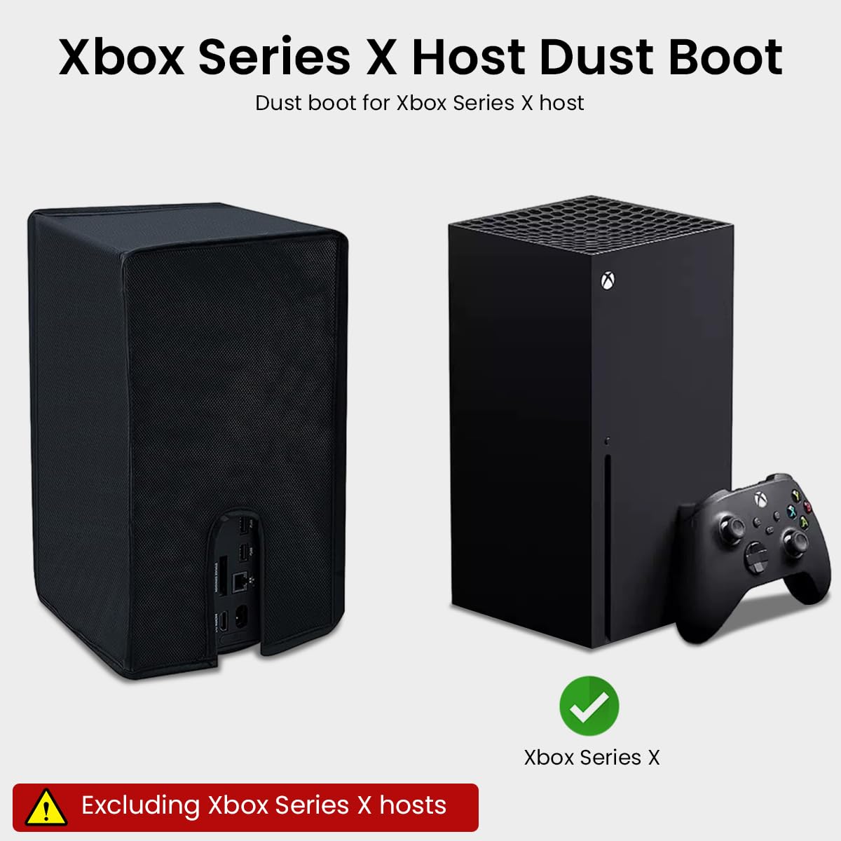 ZORBES Dust Cover for SONY Xbox Series X, Black Dust Proof Cover For Xbox Series X Console Durable Oxford Dust Proof Cover with Preset USB Ports Open ZORBES Dust Cover for SONY Xbox Series X, Black Dust Proof Cover For Xbox Series X Console Durable Oxford Dust Proof Cover with Preset USB Ports Open